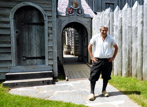 Wayne Melanson, who can trace his Acadian ancestry back ten generations, at the Port Royal National Historic Site, Nova Scotia