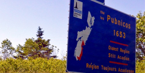 The Pubnicos sign, Nova Scotia