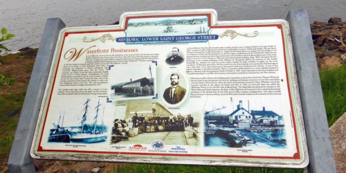Waterfront businesses sign, Annapolis Royal, Nova Scotia