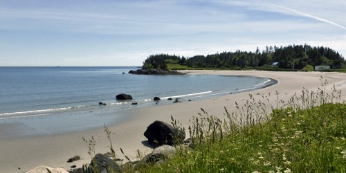 beach near the Cape Forchu Lightstation, Yarmouth, Nova Scotia