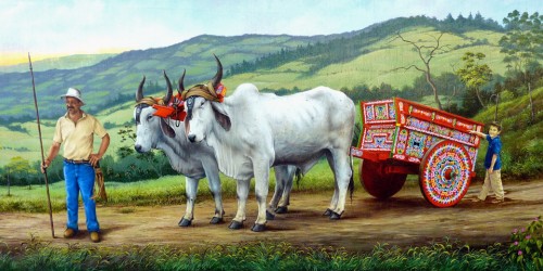 mural on gift shop, Costa Rica