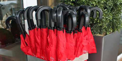 umbrellas aboard the Viking Njord