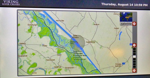 map charting our course aboard the Viking Njord