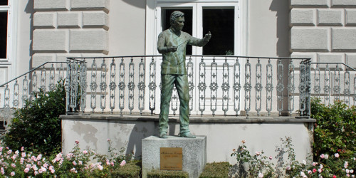 Karajan statue, Salzburg, Austria