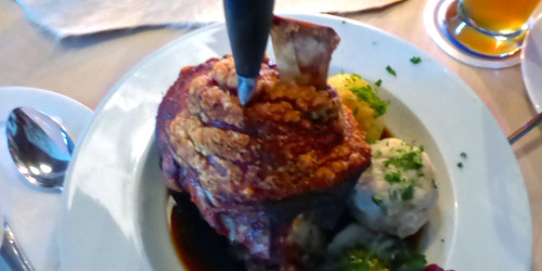 pork knuckle, Zum Wildschütz, Garmisch