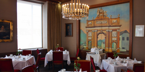 Triumphal Arch painting at Europa Stueberl, Hotel Europa, Innsbruck, Austria