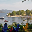 Lake and mountains: The Basin Harbor Club