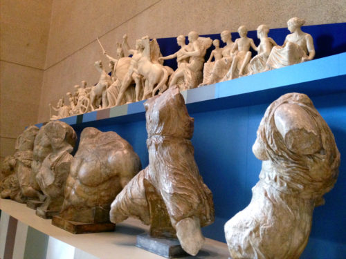 Casts were made from the Parthenon's Elgin Marbles, now housed in the British Museum.