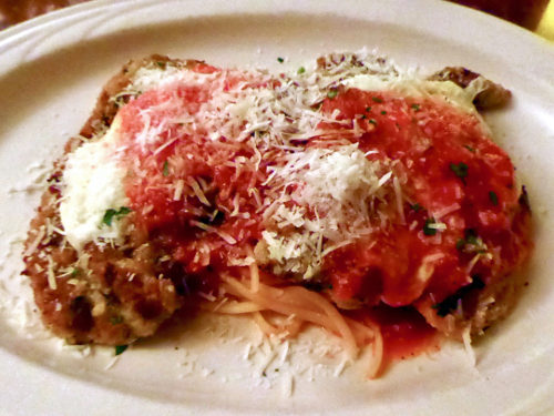 classic veal parmigiana, Tony D's. New London, Connecticut