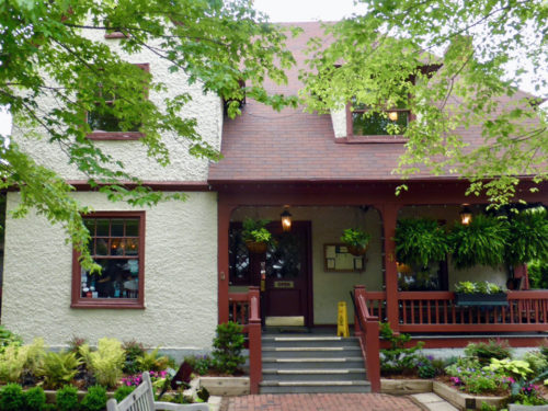 Corner Kitchen in Biltmore Village, one of the pebbledash cottages, Asheville, NC