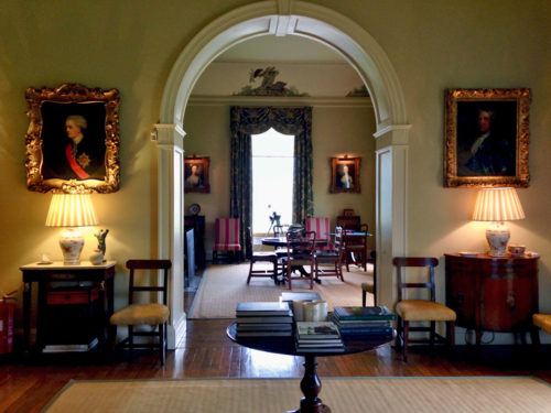 living room, Glenarm Castle, County Antrim, Northern Ireland