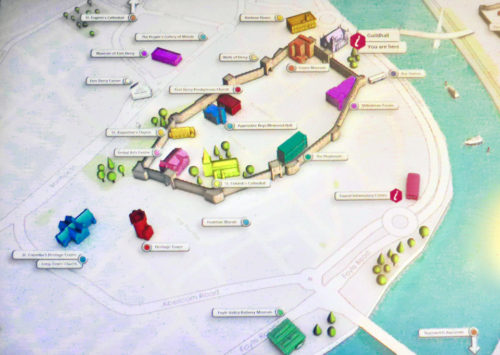 map of Derry/Londonderry and the wall