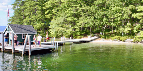 the jump after mail delivery, Jolly Island, Lake Winnipesaukee, NH