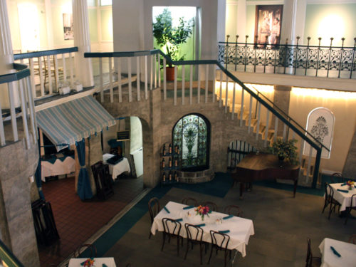 Afternoon Tea in the swimming pool area, Lightner Museum, St. Augustine, Florida