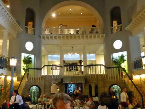 Afternoon Tea in the swimming pool area, Lightner Museum, St. Augustine, Florida