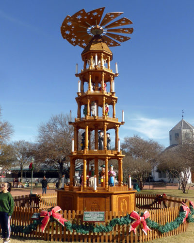 Wooden Christmas pyramid, Fredericksburg, Texas