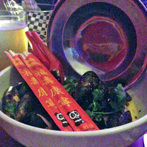 coconut curried mussels, Cafe Miranda, Rockland, Maine