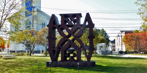 LOVE sculpture, Farnsworth Museum, Rockland, Maine