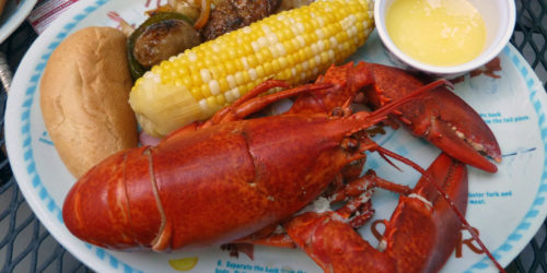 boiled lobster dinner, Rockland, Maine