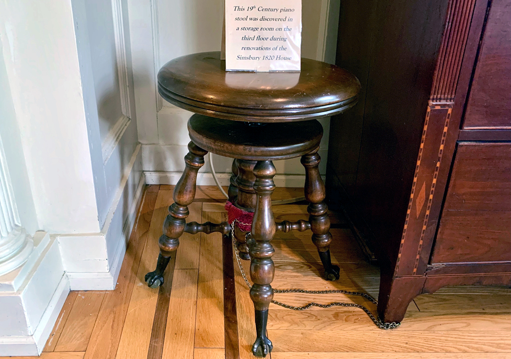 piano stool described in the booklet