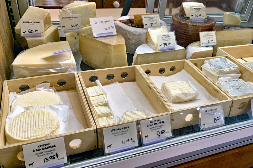 a few of the cheeses at La Rumeur Affamée, Epicerie Fine, Sutton